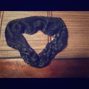 NWT black & silver infinity scarf